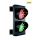 ASF Semafor dvojkomorový, červená/zelená žiarovka E27, hlinikové telo, 230V, IP65